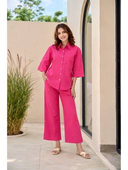 VAJOONI JAIPUR - Pink Rosy Breeze Co-Ord Set