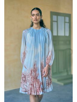 Pankaj & Nidhi - Porto Douro Pleated Sky Blue Dress