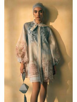 Pankaj & Nidhi - Porto Lapis Lume Sky Blue Dress