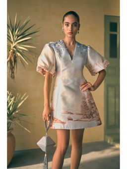Pankaj & Nidhi - Porto Azure Blue Mini Dress