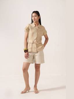 Muvazo - Safari Luxe Peplum Top