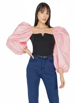 The Clothing Factory - Balloon Sleeves Corset Top