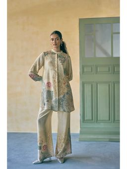 Pankaj & Nidhi - Porto Sun-Steeped Off White Tunic with Pants