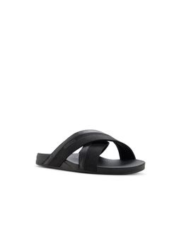 Aldo - Mens PIETTEA Black Cross Strap Sandals