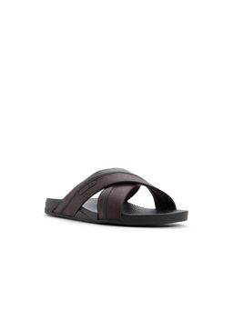 Aldo - Mens PIETTEA Brown Cross Strap Sandals