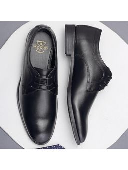 Red Tape - Mens Black Classic Formal Style Leather Derbies Shoes