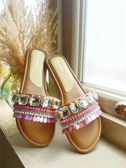 Sandal Stories - Gulabo Glam Embellished Flats