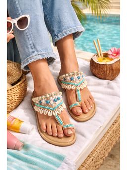 Sandal Stories - Seashell Cushioned Kolhapuri Flats