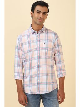 Allen Solly - Men White Checked Full Sleeves Casual Shirt