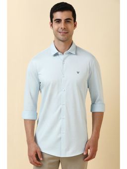 Allen Solly - Men Light Blue Printed Full Sleeves Casual Shirt