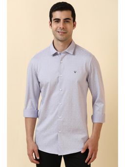 Allen Solly - Men Lilac Printed Full Sleeves Casual Shirt