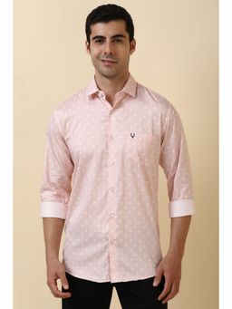Allen Solly - Men Pink Printed Full Sleeves Casual Shirt