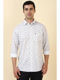Allen Solly - Men White Printed Full Sleeves Casual Shirt