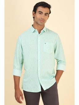 Allen Solly - Men Light Blue Printed Full Sleeves Casual Shirt