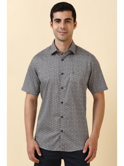 Allen Solly - Men Grey Printed Half Sleeves Casual Shirt