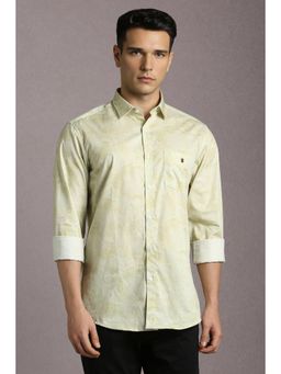 Louis Philippe - Men Green Print Full Sleeves Casual Shirt