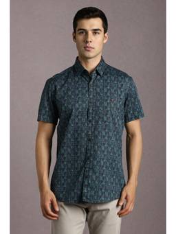 Louis Philippe - Men Multicolor Print Half Sleeves Casual Shirt