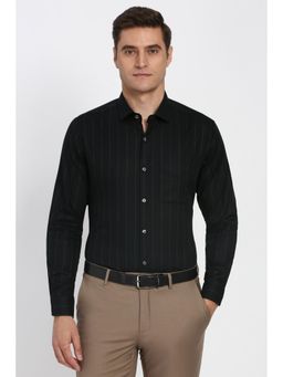 Peter England - Men Black Full Sleeves Formal Shirt