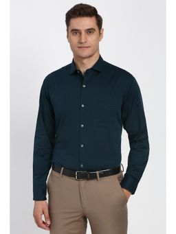 Peter England - Men Navy Full Sleeves Formal Shirt