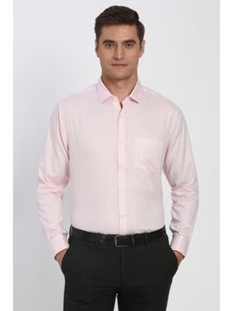 Peter England - Men Pink Full Sleeves Formal Shirt