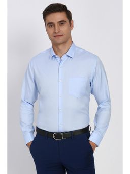 Peter England - Men Light Blue Full Sleeves Formal Shirt