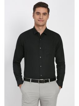 Peter England - Men Black Full Sleeves Formal Shirt