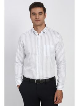 Peter England - Men White Full Sleeves Formal Shirt