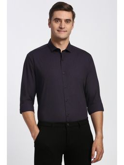 Peter England - Men Purple Full Sleeves Formal Shirt