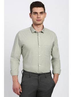 Peter England - Men Green Full Sleeves Formal Shirt
