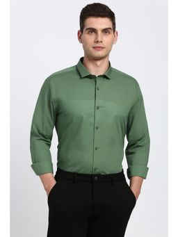 Peter England - Men Green Full Sleeves Formal Shirt