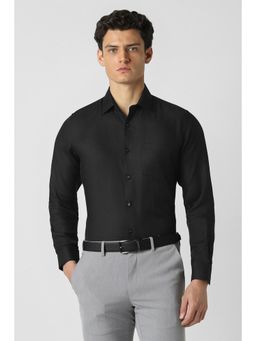 Van Heusen - Men Black Textured Full Sleeves Wedding Shirt