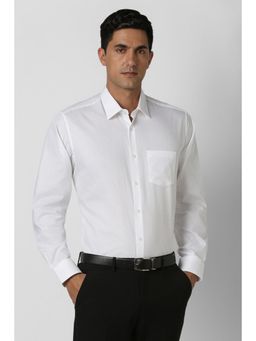 Van Heusen - Men White Textured Full Sleeves Wedding Shirt
