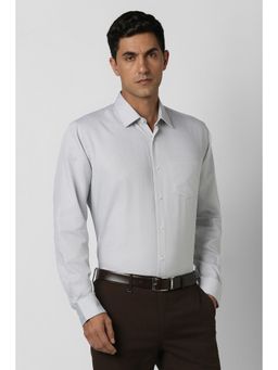 Van Heusen - Men Grey Textured Full Sleeves Wedding Shirt