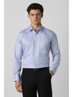Van Heusen - Men Light Blue Textured Full Sleeves Wedding Shirt