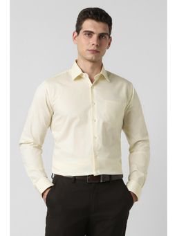 Van Heusen - Men Beige Solid Full Sleeves Wedding Shirt