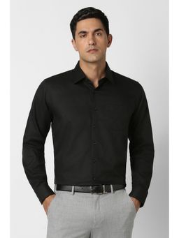 Van Heusen - Men Black Textured Full Sleeves Wedding Shirt