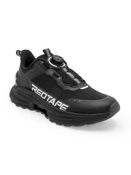 Red Tape - Mens Textured Black Dial Lace Quick On Walking Shoes