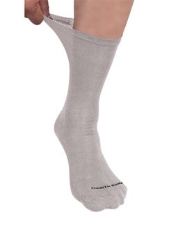 Footprints - Organic Cotton Crew Length Bamboo Diabetic Socks - Grey