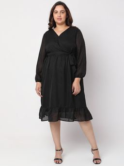 VERO MODA - Curve Women Black Casual Dress