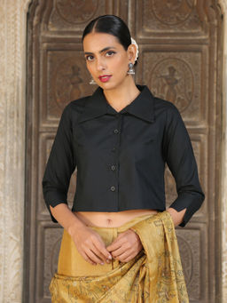Triyah - Classic Black Stretch Blouse