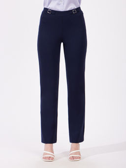 FableStreet - LivIn Bootcut Pants - Navy Blue