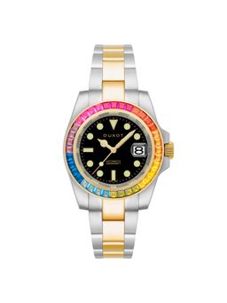 Duxot - Atlantica Limited Edition Automatic 36Pcs Cubic Zircona Round Dial Mens Watch - Dx-2047-Mm