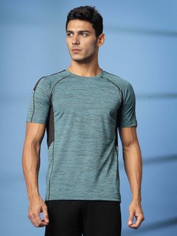 CHKOKKO - Green Men's Regular Dry Fit Gym Sports T-shirt
