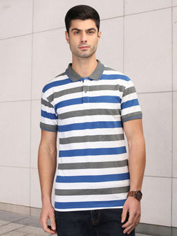 CHKOKKO - Blue Summer Polo T-Shirt for Men
