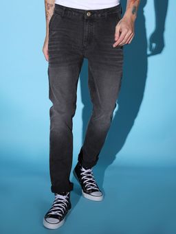 The Indian Garage Co - Men Slim Fit Solid Mid Rise Jeans