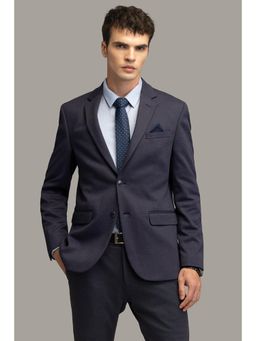 Snitch - Mens Navy Blue Solid Blazer