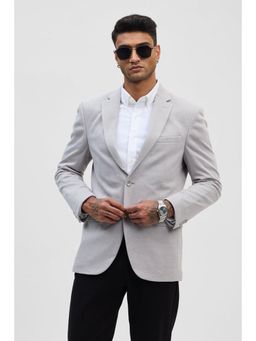 Snitch - Mens Grey Solid Blazer