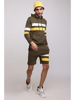 Snitch - Brisk Olive Shirt with Shorts Co-Ords (Set of 2)