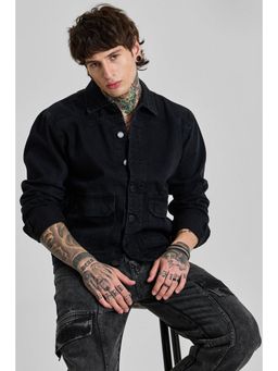 Snitch - Black Double Pocket Denim Jacket