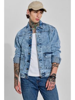 Snitch - Blue Double Pocket Denim Jacket